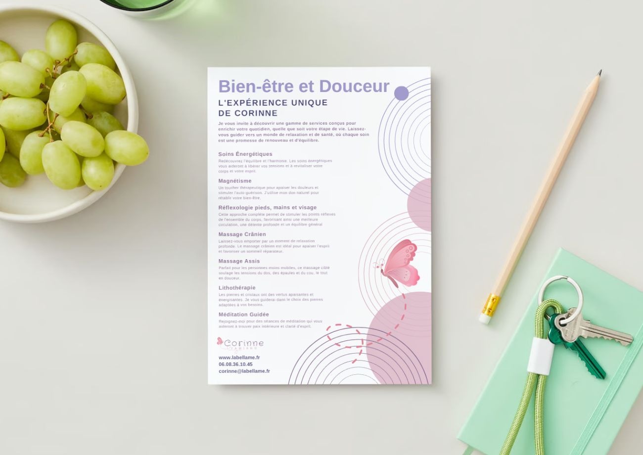 Réalisation du fleyrs de Corinne Famiano Labellamepar Osez Percer