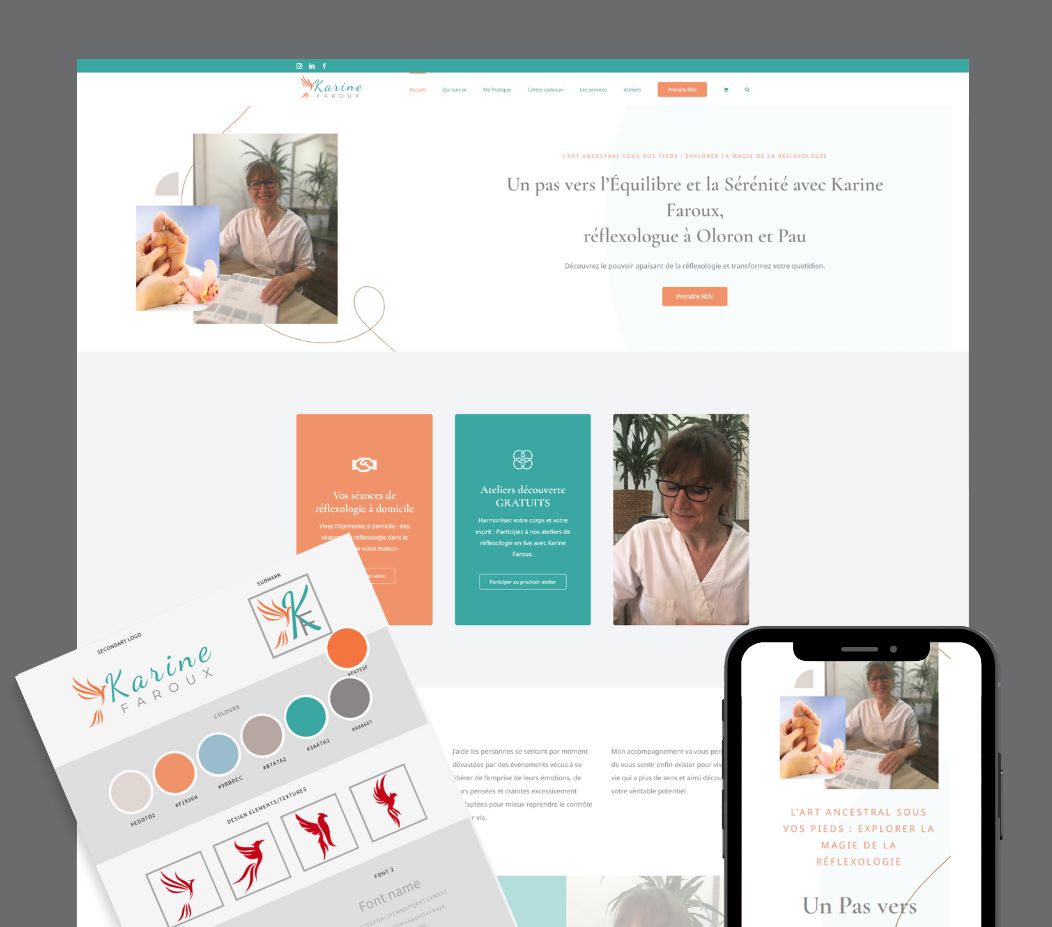 création du site de Karine Faroux - sensitude reflexologue à Oloron sainte marie